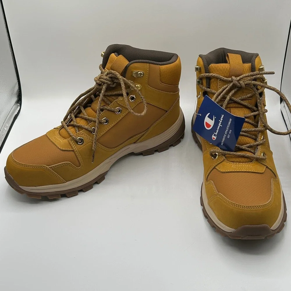 Champion Expo Rogue Mens 12 Wheat Gum Leather Hiking Work Boots NWT Gorpcore